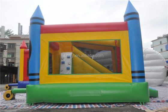 Tarpaulin Jumping Bouncy Castle เกมสไลด์ Bouncer Combo พอง