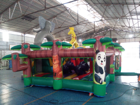 สวนสนุกแทรมโพลีนขนาด 8x6 เมตรสำหรับเด็กเล่นอุปกรณ์สวนสนุก