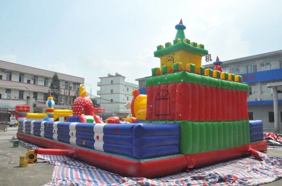 0.55mm PVC Inflatable Jumping House 30x10m ธีมการ์ตูน Bouncy Castle