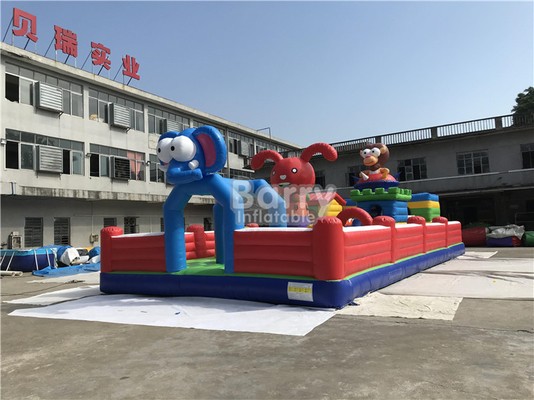 ปรับแต่ง Kids Air Inflatable Bouncer ธีมการ์ตูนสวนสนุก 20mL * 10mW * 4mH