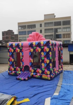 Waterproof 4x4m Inflatable Bouncer ปราสาทเด็กอุปกรณ์สนามเด็กเล่น
