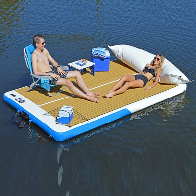 OEM Inflatable Floating Dock วางตะเข็บ PVC Ocean Floats And Rafts