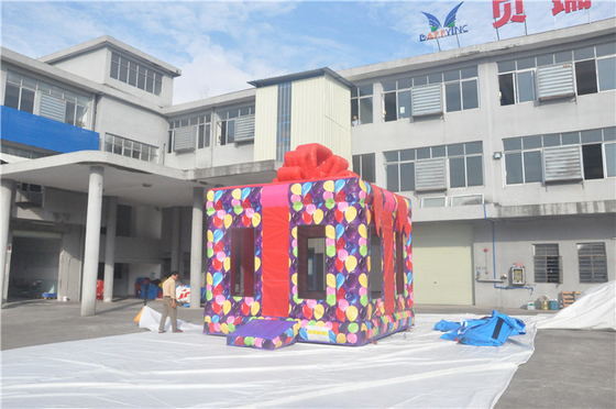 0.55mm PVC Christmas Inflatable Air Bouncer บ้าน Trampoline พอง