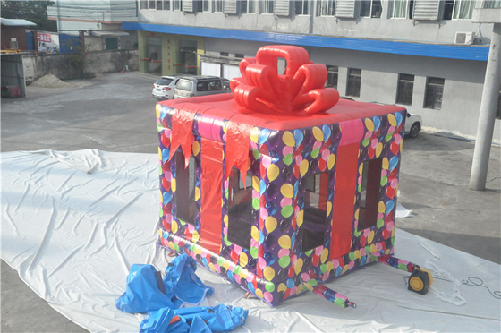 0.55mm PVC Christmas Inflatable Air Bouncer บ้าน Trampoline พอง