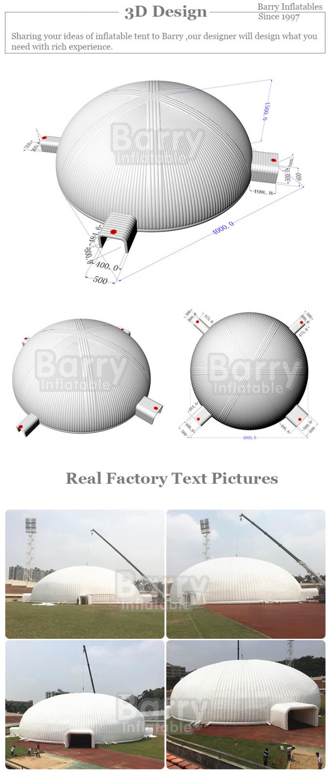 6x6m Blow Up Party Tent Large Cube Wedding LED Light Inflatable Tent Camping 0