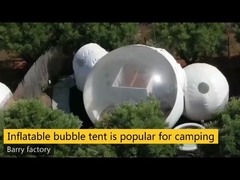วัสดุ PVC 1.0 มม. เต็นท์ฟองอากาศเป่าลมกลางแจ้ง Air Dome เส้นผ่านศูนย์กลาง 3 ม