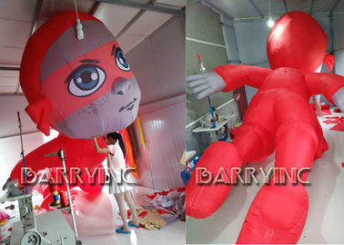 การ์ดใบยาสูบโฆษณากลางแจ้งที่ได้รับการรับรองจาก CE ที่มีตราสัญลักษณ์ Red Inflatable Hero