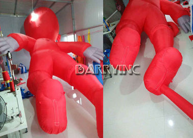 การ์ดใบยาสูบโฆษณากลางแจ้งที่ได้รับการรับรองจาก CE ที่มีตราสัญลักษณ์ Red Inflatable Hero