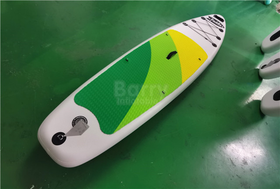 กระดาน SUP พองสีเขียวและสีเหลืองที่กำหนดเอง Stand Up Paddleboard