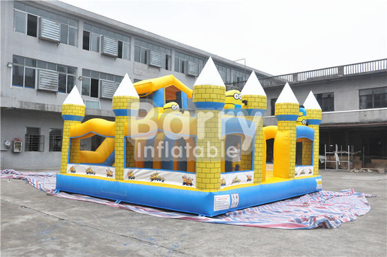 ลูกกุญแจเด็กเล็กกลางแจ้งพอง Bouncy ปราสาทพร้อมสไลด์ 0.55MM PVC Tarpaulin