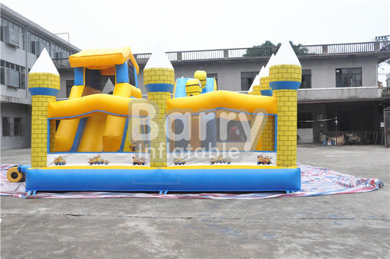 ลูกกุญแจเด็กเล็กกลางแจ้งพอง Bouncy ปราสาทพร้อมสไลด์ 0.55MM PVC Tarpaulin