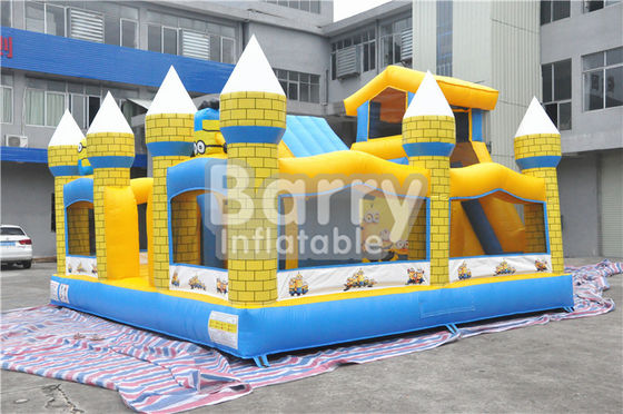 ลูกกุญแจเด็กเล็กกลางแจ้งพอง Bouncy ปราสาทพร้อมสไลด์ 0.55MM PVC Tarpaulin