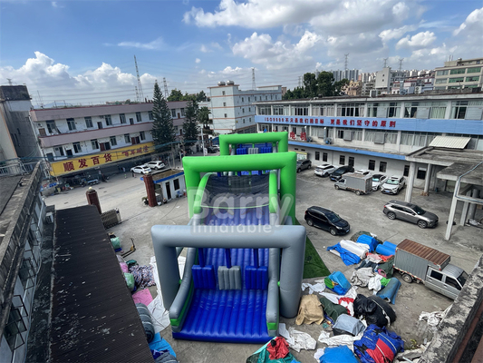 สนามพีวีซีพาณิชย์ สนามพุ่งชน สนามแข่งขันอุปสรรค สนามพุ่งชน 5k 2024 พร้อมเครื่องเป่าอากาศและชุดซ่อม