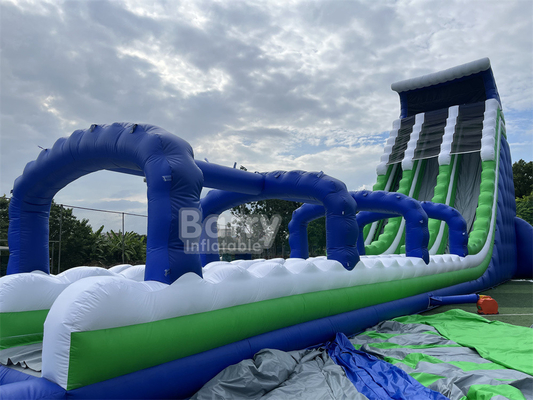 สินค้าเกรดธรรมเนียมทํา 30x9x13m คลื่นมหาศาลน้ํา inflatable สไลด์สําหรับเด็ก ผู้ใหญ่ร้อนใน 5 กม inflatable วิ่ง