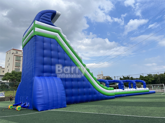 สินค้าเกรดธรรมเนียมทํา 30x9x13m คลื่นมหาศาลน้ํา inflatable สไลด์สําหรับเด็ก ผู้ใหญ่ร้อนใน 5 กม inflatable วิ่ง