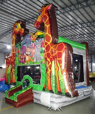 โลโก้ Custom Giraffe บ้านกระโดดสําหรับธุรกิจเช่าพาร์ตี้