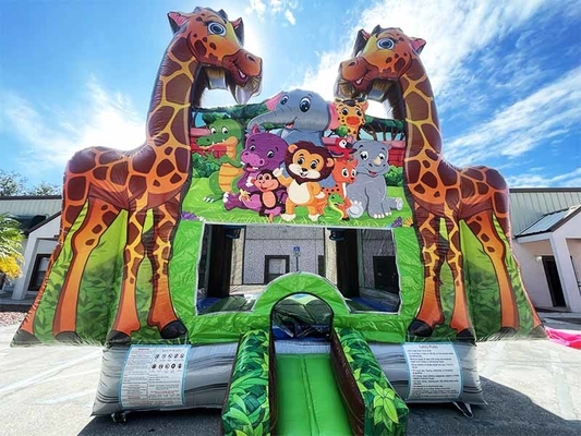 โลโก้ Custom Giraffe บ้านกระโดดสําหรับธุรกิจเช่าพาร์ตี้