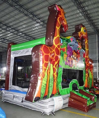 โลโก้ Custom Giraffe บ้านกระโดดสําหรับธุรกิจเช่าพาร์ตี้