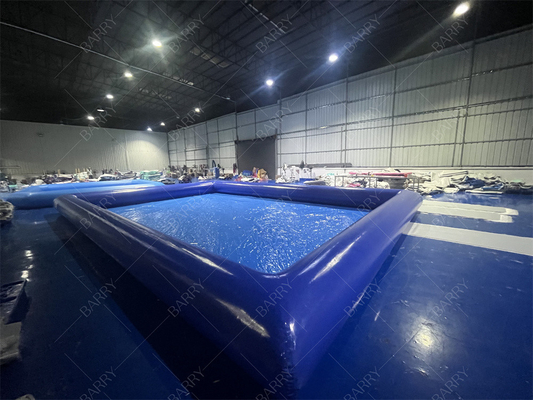 สระว่ายน้ําขนาดเล็ก สีฟ้า พกพาสําหรับเด็ก ผลิตจาก PVC ผ้าใบทนทาน ที่สมบูรณ์แบบสําหรับการสนุกสนานในฤดูร้อนและเกมน้ํา
