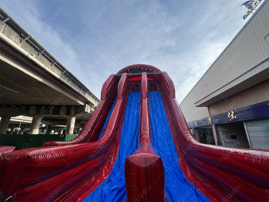 โรงงานที่กําหนดเอง ราคาถูก สีแดงยักษ์น้ําสไลด์ สนุก สลิป N Fly Zip Line สปอร์ตเกม