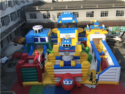 สนามเด็กเล่น Super Wings Bounce สนามสนุก การ์ตูน สนามเด็กเล่นในห้อง