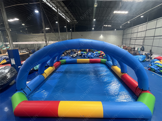 สระว่ายน้ําอัดลมสําหรับเด็ก พร้อมฝา 10x8x3.5ft PVC