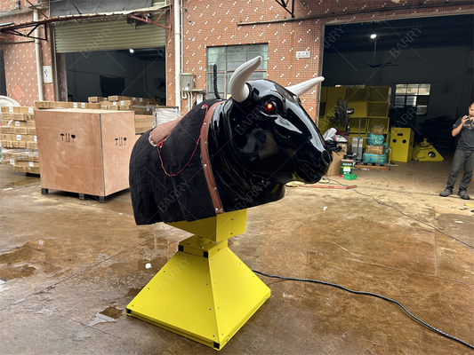 เครื่องเล่นวัวกระทิงเป่าลมสำหรับผู้ใหญ่ - เครื่องจำลองการขี่ม้าแบบโรดิโอสีแดง