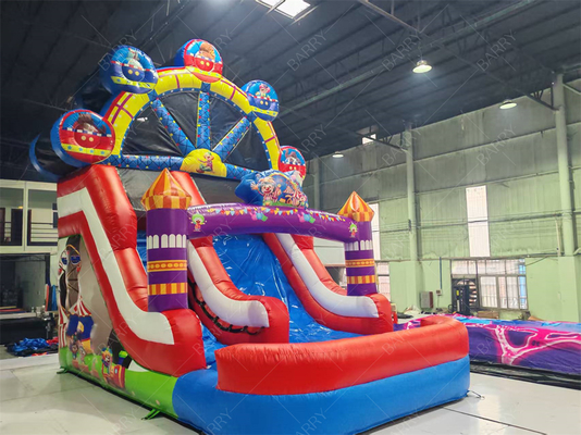 สไลด์เป่าลมชิงช้าสวรรค์ธีมโจ๊กเกอร์ ขนาด 6x4 เมตร ปรับแต่งสีได้