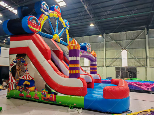 สไลด์เป่าลมชิงช้าสวรรค์ธีมโจ๊กเกอร์ ขนาด 6x4 เมตร ปรับแต่งสีได้