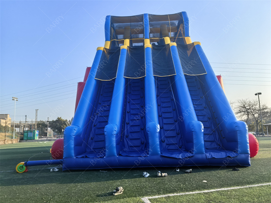 สไลเดอร์น้ำเป่าลมขนาดยักษ์สำหรับผู้ใหญ่ สีแดง ขนาด 65x18x15 เมตร ระดับเชิงพาณิชย์