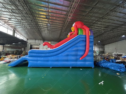 สไลด์สระน้ำเป่าลมธีม Sea World รูปปลาหมึก, สไลด์เป่าลมสำหรับสระว่ายน้ำ สวนน้ำหลังบ้าน