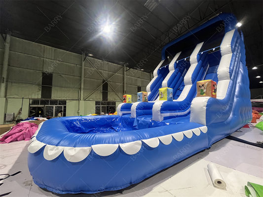 สวนสนุก สวนกลางแจ้ง เด็กใหญ่ สไลด์น้ําสองแบบปูปลาสําหรับวัยรุ่น สวนหลัง