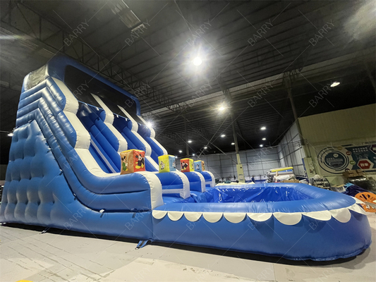 สวนสนุก สวนกลางแจ้ง เด็กใหญ่ สไลด์น้ําสองแบบปูปลาสําหรับวัยรุ่น สวนหลัง