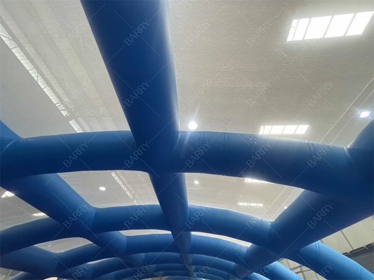 งานพาณิชย์ PVC Dome Roof Tent ล้างรถ Shelter ห้องเต็นท์อัดลม สําหรับสระว่ายน้ํากรอบโลหะ