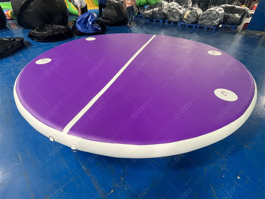 ดรอปสติทชิ่ง พีวีซี ท่อกลม สีม่วง ทุ่นลอยน้ำเป่าลมสำหรับสระว่ายน้ำ ทะเลสาบ