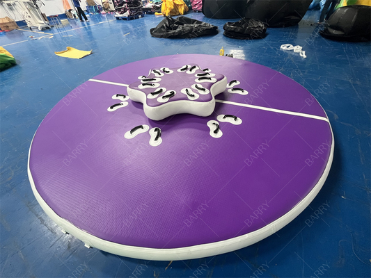 ดรอปสติทชิ่ง พีวีซี ท่อกลม สีม่วง ทุ่นลอยน้ำเป่าลมสำหรับสระว่ายน้ำ ทะเลสาบ