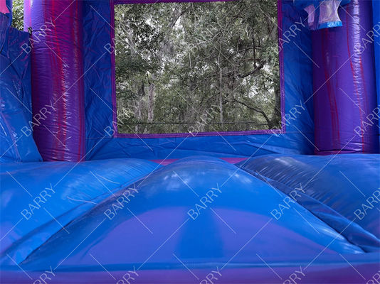 สไลเดอร์น้ำเป่าลมเชิงพาณิชย์ คอมโบ บันนี่ ยูนิคอร์น จัมเปอร์ กระโดด ปราสาทเด้งดึ๋ง มูน บันซี เฮาส์