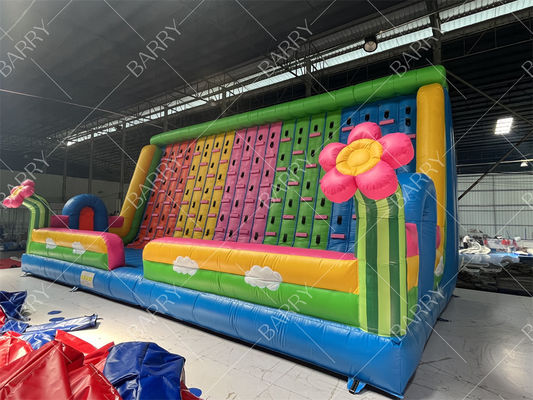 Outdoor Party Rentals Giant Inflatable Games Kids Flower Inflatable Climbing Wall for Sale
