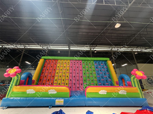 Outdoor Party Rentals Giant Inflatable Games Kids Flower Inflatable Climbing Wall for Sale