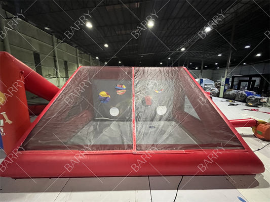 ชุดประตูฟุตบอลเป่าลมแบบปรับแต่งได้ เกมกีฬาเพื่อการส่งเสริมการขายสำหรับงานปาร์ตี้ชายหาดและกิจกรรมต่างๆ