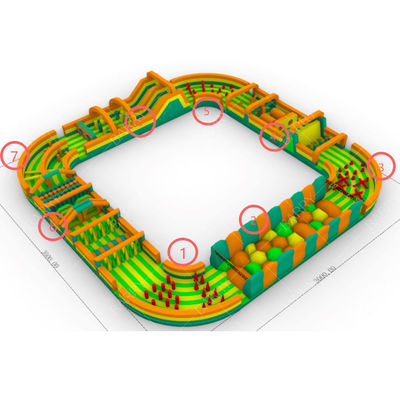 Customized Commercial Inflatable Bouncy Obstacle Course Playground Exciting Fun for All Ages