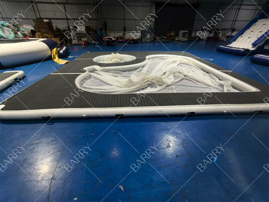 สระว่ายน้ำลอยน้ำในมหาสมุทรแบบพกพาที่ปรับแต่งได้พร้อมตาข่าย