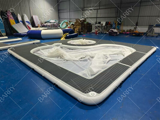 สระว่ายน้ำลอยน้ำในมหาสมุทรแบบพกพาที่ปรับแต่งได้พร้อมตาข่าย