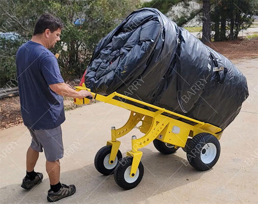 รถบรรทุกมือแรงไฟฟ้า 4 ล้อ หนัก Dolly กับลินช์สําหรับยกบ้านกระโดดแบบอัดอัด