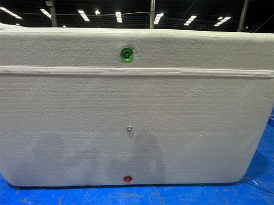 สี่เหลี่ยมหลุดเย็บ DWF ผ้า inflatable เด็กสระว่ายน้ําที่มีฝา