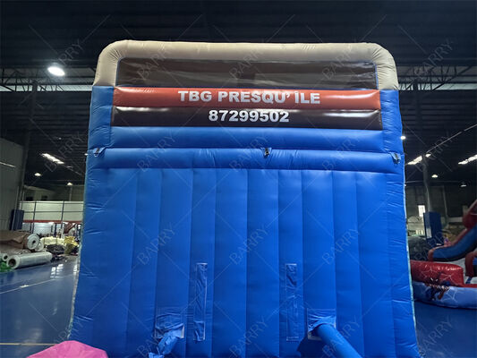 สไลเดอร์เป่าลมสองช่องธีมโมอาน่า เกรดเชิงพาณิชย์ สไลเดอร์เด้งสำหรับเด็กพร้อมสระน้ำ