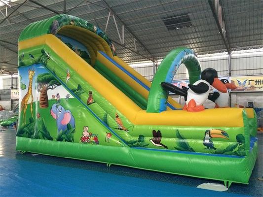 การ์ตูน  ธีมสไลด์น้ำทำให้พองลอย 7 * 4 * 5m สไลด์สวนน้ำสำหรับเด็ก
