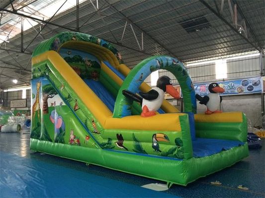 การ์ตูน  ธีมสไลด์น้ำทำให้พองลอย 7 * 4 * 5m สไลด์สวนน้ำสำหรับเด็ก