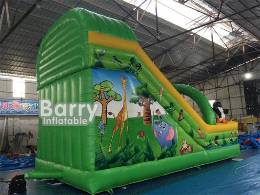 การ์ตูน  ธีมสไลด์น้ำทำให้พองลอย 7 * 4 * 5m สไลด์สวนน้ำสำหรับเด็ก