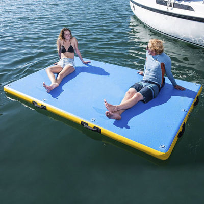 PVC Drop Stitch ที่กำหนดเอง Inflatable Yacht Dock Water Floating Platform